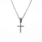 0.15 Cts. 14K White Gold Diamond Cross